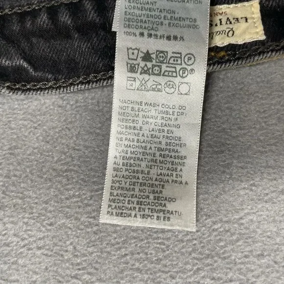 Woman's Levis Levi's 70s High Slim Straight Jeans Faded Black 27 Waist 27 Inseam - Picture 10 of 14